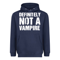 Navy Definitely Not A Vampire merch Heavyweight Hoodie - longCreatives