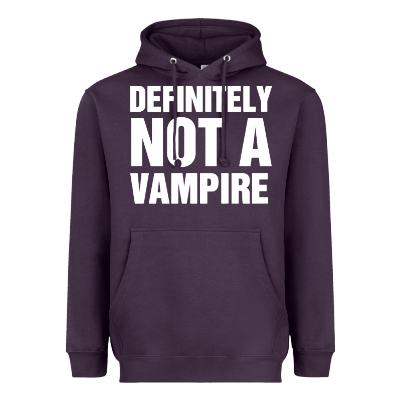 Definitely Not A Vampire Merch Heavyweight Hoodie by longCreatives | Teevron