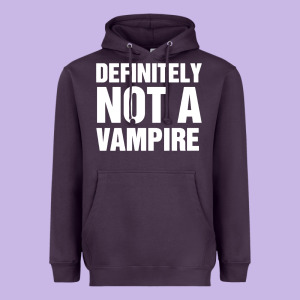 Definitely Not A Vampire Merch Heavyweight Hoodie Designed By Longcreatives