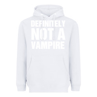 White Definitely Not A Vampire merch Heavyweight Hoodie - longCreatives