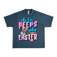 Midnight Navy Oh for peeps sake Easter Day Urban Heavy Tee - CowGirlArtShop
