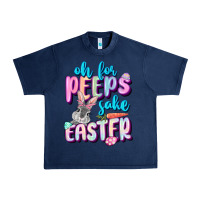Navy Oh for peeps sake Easter Day Urban Heavy Tee - CowGirlArtShop