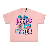 Salmon Oh for peeps sake Easter Day Urban Heavy Tee - CowGirlArtShop