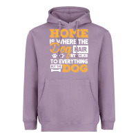 Lavender dog t  shirt home is where the dog hair stick funny  gift t  shirt Heavyweight Hoodie - longCreatives