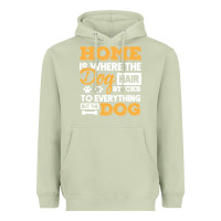 Matcha dog t  shirt home is where the dog hair stick funny  gift t  shirt Heavyweight Hoodie - longCreatives