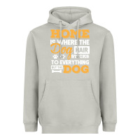 Moon Dust dog t  shirt home is where the dog hair stick funny  gift t  shirt Heavyweight Hoodie - longCreatives