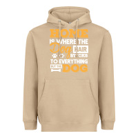 Mushroom dog t  shirt home is where the dog hair stick funny  gift t  shirt Heavyweight Hoodie - longCreatives