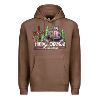 Chestnut IWant Hippopota maps For Christmas Premium Hoodie - CowhideDigitalArt