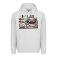 Dove Grey IWant Hippopota maps For Christmas Premium Hoodie - CowhideDigitalArt