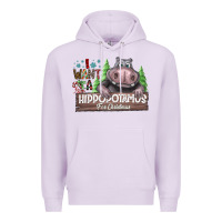 Lilac IWant Hippopota maps For Christmas Premium Hoodie - CowhideDigitalArt