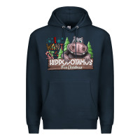 Navy IWant Hippopota maps For Christmas Premium Hoodie - CowhideDigitalArt
