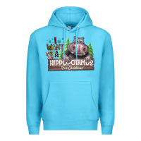 Ocean Blue IWant Hippopota maps For Christmas Premium Hoodie - CowhideDigitalArt
