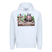 White IWant Hippopota maps For Christmas Premium Hoodie - CowhideDigitalArt