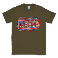 Army Green America Classic Tee - HowdyJamesFarm