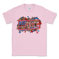 Bubblegum Pink America Classic Tee - HowdyJamesFarm