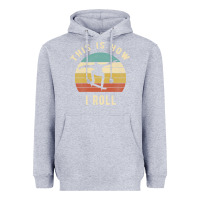 Heather Grey Skater - This Is How I Roll Retro Skateboard Gift Heavyweight Hoodie - longCreatives