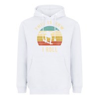 White Skater - This Is How I Roll Retro Skateboard Gift Heavyweight Hoodie - longCreatives