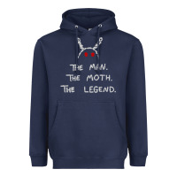 Navy The Man The Moth The Legend Mothman Heavyweight Hoodie - longCreatives