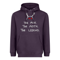 Plum The Man The Moth The Legend Mothman Heavyweight Hoodie - longCreatives
