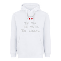 White The Man The Moth The Legend Mothman Heavyweight Hoodie - longCreatives