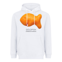 White Scientific Goldfish Heavyweight Hoodie - longCreatives