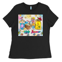 Black hello summer coffee cups Ladies Tee - TumblerDesignByShophia