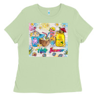 Matcha hello summer coffee cups Ladies Tee - TumblerDesignByShophia