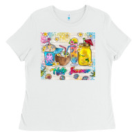 White hello summer coffee cups Ladies Tee - TumblerDesignByShophia