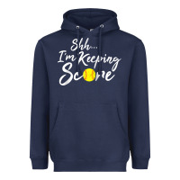Navy Scorekeeper Softball Team Scorebook Keeper Raglan Baseball Heavyweight Hoodie - longCreatives