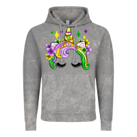 Unicorn Mardi Gras Olivia Vintage Hoodie | Teevron