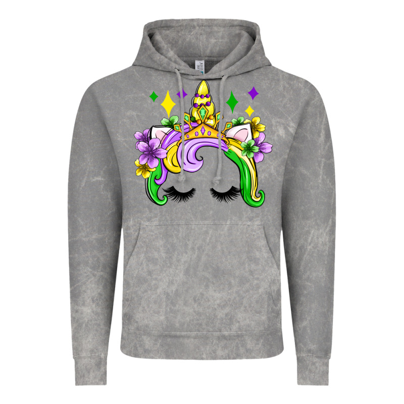 Unicorn Mardi Gras Olivia Vintage Hoodie by OliviaCreatesArt | Teevron