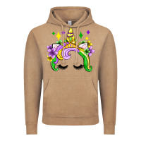 Vintage Coffee unicorn mardi gras olivia Vintage Hoodie - OliviaCreatesArt
