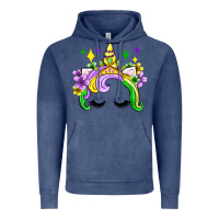 Vintage Denim unicorn mardi gras olivia Vintage Hoodie - OliviaCreatesArt