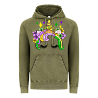 Vintage Olive unicorn mardi gras olivia Vintage Hoodie - OliviaCreatesArt