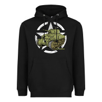 Black Sherman M4A1 WWII Army Tank History Vintage Heavyweight Hoodie - longCreatives
