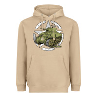 Mushroom Sherman M4A1 WWII Army Tank History Vintage Heavyweight Hoodie - longCreatives