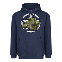 Navy Sherman M4A1 WWII Army Tank History Vintage Heavyweight Hoodie - longCreatives