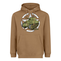 Toasted Coconut Sherman M4A1 WWII Army Tank History Vintage Heavyweight Hoodie - longCreatives