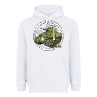 White Sherman M4A1 WWII Army Tank History Vintage Heavyweight Hoodie - longCreatives