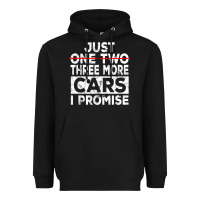 Black Just One More Car I Promise Mechanic Gift Car Lover Garage Heavyweight Hoodie - longCreatives