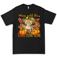 Black Pray Till The Cows Come Home Premium Tee - texasbilliewilder