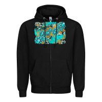 Black gemstone cowhide glitter background Zipper Hoodie - Artiststas