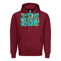 Burgundy gemstone cowhide glitter background Zipper Hoodie - Artiststas