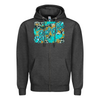 Charcoal Heather gemstone cowhide glitter background Zipper Hoodie - Artiststas