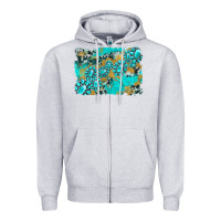 Heather Grey gemstone cowhide glitter background Zipper Hoodie - Artiststas