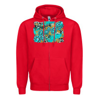 Red gemstone cowhide glitter background Zipper Hoodie - Artiststas