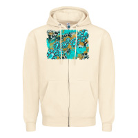 Sandshell gemstone cowhide glitter background Zipper Hoodie - Artiststas