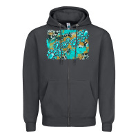 Smoke gemstone cowhide glitter background Zipper Hoodie - Artiststas