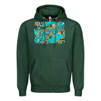 Sports Green gemstone cowhide glitter background Zipper Hoodie - Artiststas