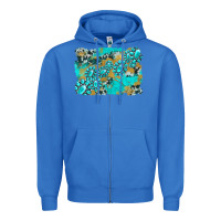 True Royal gemstone cowhide glitter background Zipper Hoodie - Artiststas